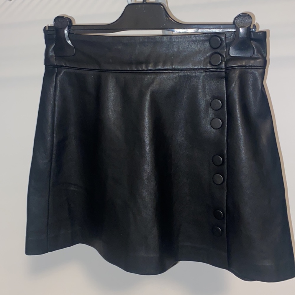 Faux leather skirt